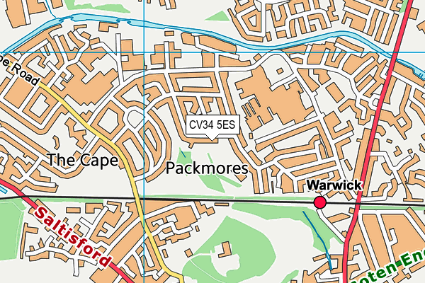 CV34 5ES map - OS VectorMap District (Ordnance Survey) CV34 5ES map - OS VectorMap District (Ordnance Survey)