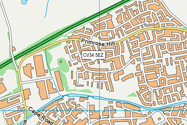 CV34 5EZ map - OS VectorMap District (Ordnance Survey) CV34 5EZ map - OS VectorMap District (Ordnance Survey)