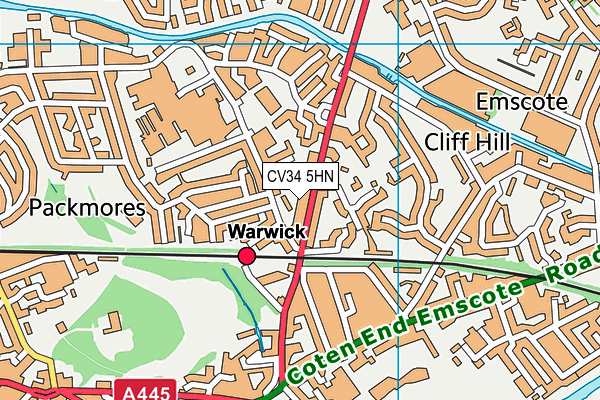 CV34 5HN map - OS VectorMap District (Ordnance Survey) CV34 5HN map - OS VectorMap District (Ordnance Survey)