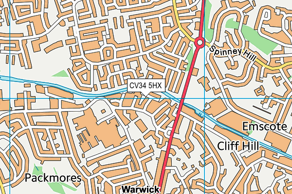 CV34 5HX map - OS VectorMap District (Ordnance Survey) CV34 5HX map - OS VectorMap District (Ordnance Survey)