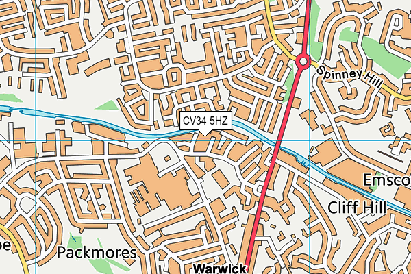 CV34 5HZ map - OS VectorMap District (Ordnance Survey) CV34 5HZ map - OS VectorMap District (Ordnance Survey)