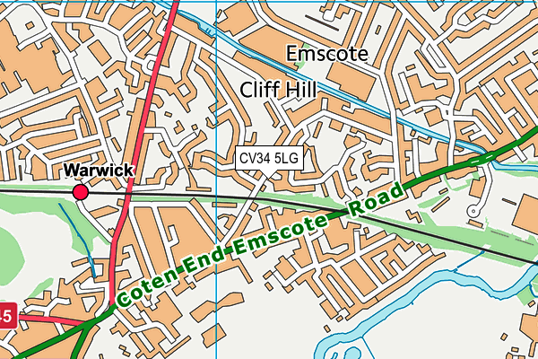 CV34 5LG map - OS VectorMap District (Ordnance Survey) CV34 5LG map - OS VectorMap District (Ordnance Survey)