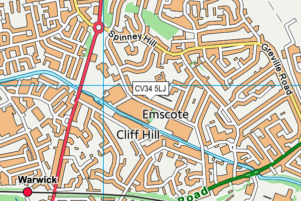 CV34 5LJ map - OS VectorMap District (Ordnance Survey) CV34 5LJ map - OS VectorMap District (Ordnance Survey)
