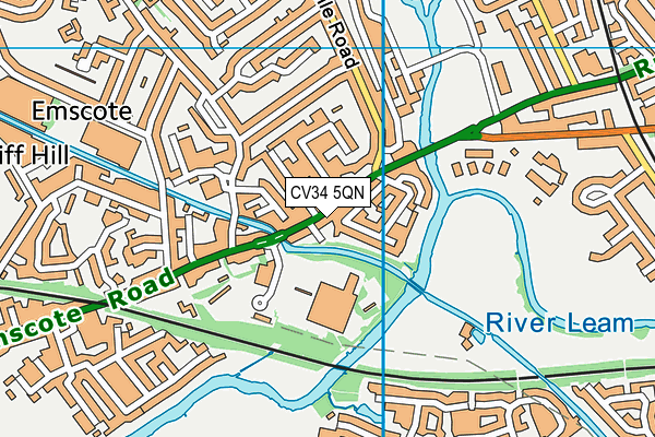 CV34 5QN map - OS VectorMap District (Ordnance Survey) CV34 5QN map - OS VectorMap District (Ordnance Survey)