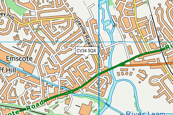 CV34 5QX map - OS VectorMap District (Ordnance Survey) CV34 5QX map - OS VectorMap District (Ordnance Survey)