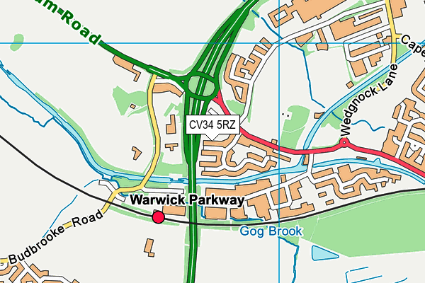 CV34 5RZ map - OS VectorMap District (Ordnance Survey) CV34 5RZ map - OS VectorMap District (Ordnance Survey)