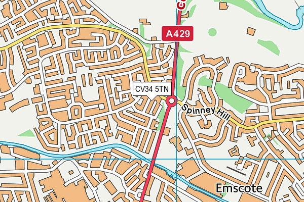 CV34 5TN map - OS VectorMap District (Ordnance Survey) CV34 5TN map - OS VectorMap District (Ordnance Survey)