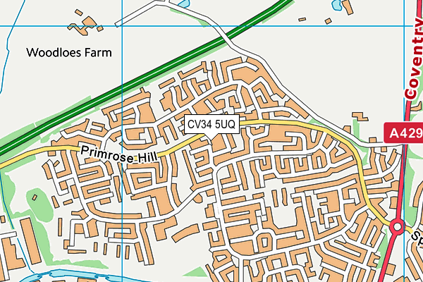 CV34 5UQ map - OS VectorMap District (Ordnance Survey) CV34 5UQ map - OS VectorMap District (Ordnance Survey)