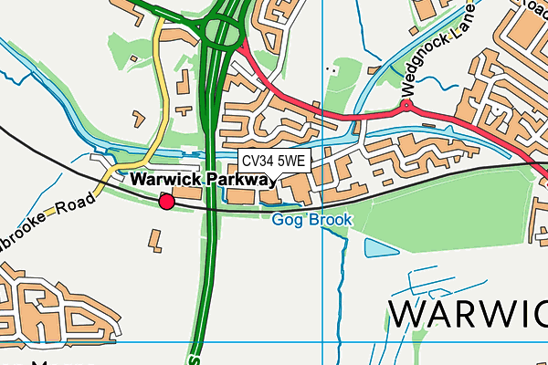 CV34 5WE map - OS VectorMap District (Ordnance Survey) CV34 5WE map - OS VectorMap District (Ordnance Survey)