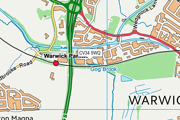 CV34 5WQ map - OS VectorMap District (Ordnance Survey) CV34 5WQ map - OS VectorMap District (Ordnance Survey)