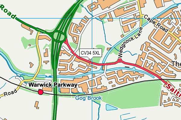CV34 5XL map - OS VectorMap District (Ordnance Survey) CV34 5XL map - OS VectorMap District (Ordnance Survey)