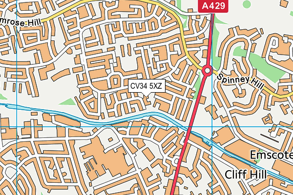 CV34 5XZ map - OS VectorMap District (Ordnance Survey) CV34 5XZ map - OS VectorMap District (Ordnance Survey)