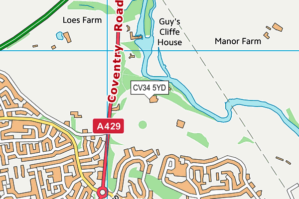 CV34 5YD map - OS VectorMap District (Ordnance Survey) CV34 5YD map - OS VectorMap District (Ordnance Survey)
