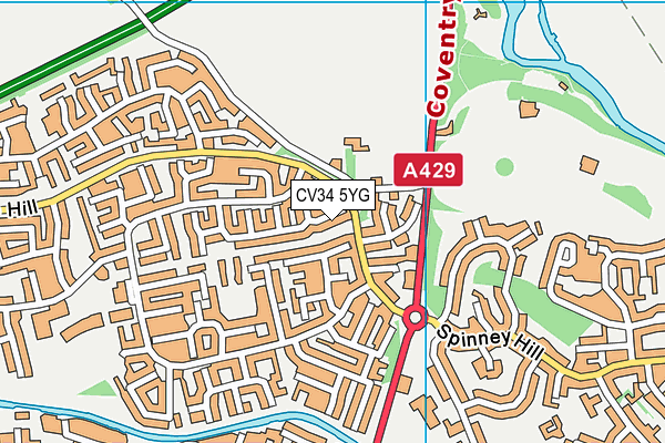CV34 5YG map - OS VectorMap District (Ordnance Survey) CV34 5YG map - OS VectorMap District (Ordnance Survey)