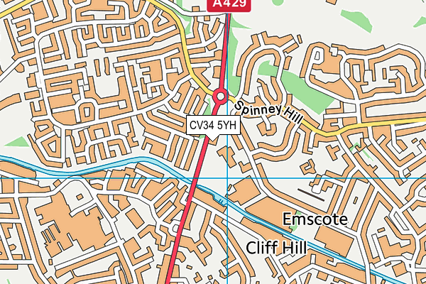 CV34 5YH map - OS VectorMap District (Ordnance Survey) CV34 5YH map - OS VectorMap District (Ordnance Survey)