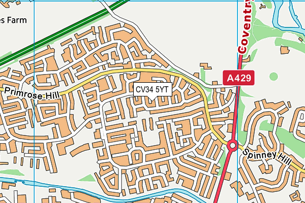 CV34 5YT map - OS VectorMap District (Ordnance Survey) CV34 5YT map - OS VectorMap District (Ordnance Survey)
