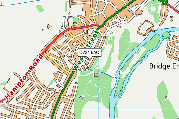 CV34 6AQ map - OS VectorMap District (Ordnance Survey)