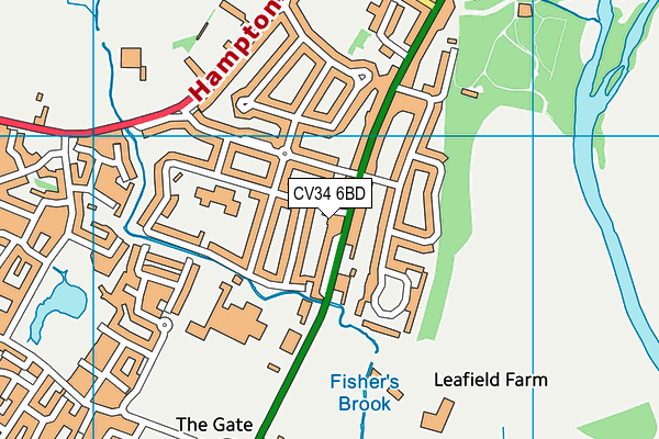 CV34 6BD map - OS VectorMap District (Ordnance Survey) CV34 6BD map - OS VectorMap District (Ordnance Survey)