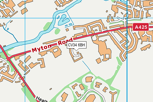 CV34 6BH map - OS VectorMap District (Ordnance Survey)