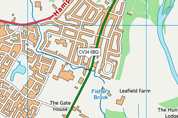CV34 6BQ map - OS VectorMap District (Ordnance Survey) CV34 6BQ map - OS VectorMap District (Ordnance Survey)