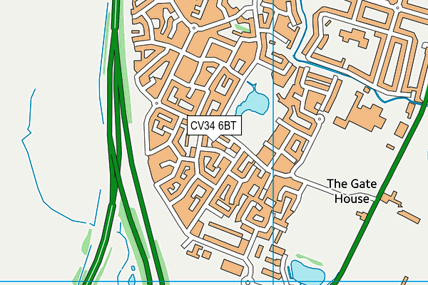 CV34 6BT map - OS VectorMap District (Ordnance Survey)