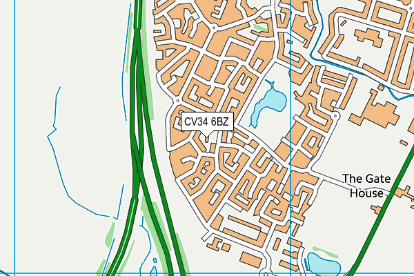 CV34 6BZ map - OS VectorMap District (Ordnance Survey) CV34 6BZ map - OS VectorMap District (Ordnance Survey)