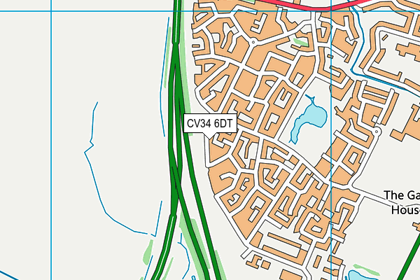 CV34 6DT map - OS VectorMap District (Ordnance Survey)