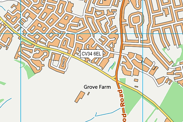 CV34 6EL map - OS VectorMap District (Ordnance Survey) CV34 6EL map - OS VectorMap District (Ordnance Survey)
