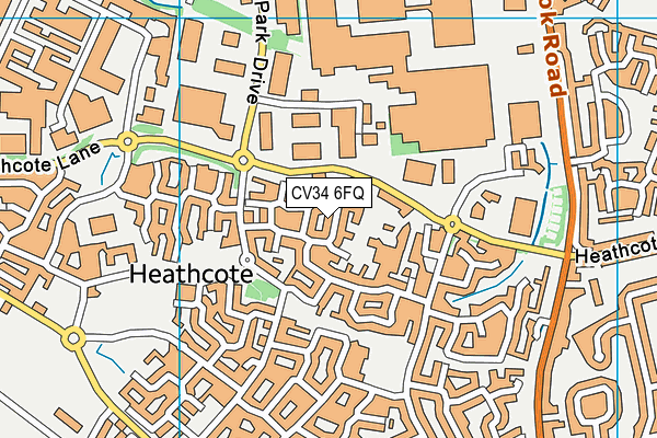 CV34 6FQ map - OS VectorMap District (Ordnance Survey) CV34 6FQ map - OS VectorMap District (Ordnance Survey)