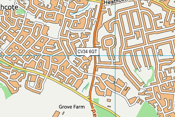 CV34 6GT map - OS VectorMap District (Ordnance Survey) CV34 6GT map - OS VectorMap District (Ordnance Survey)