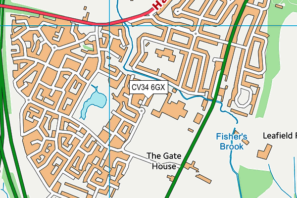 CV34 6GX map - OS VectorMap District (Ordnance Survey)