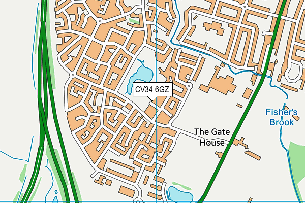 CV34 6GZ map - OS VectorMap District (Ordnance Survey) CV34 6GZ map - OS VectorMap District (Ordnance Survey)