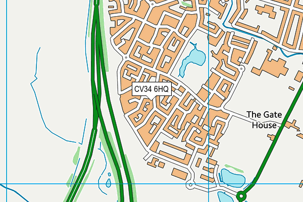 CV34 6HQ map - OS VectorMap District (Ordnance Survey) CV34 6HQ map - OS VectorMap District (Ordnance Survey)