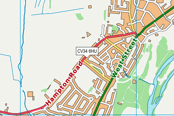 CV34 6HU map - OS VectorMap District (Ordnance Survey)