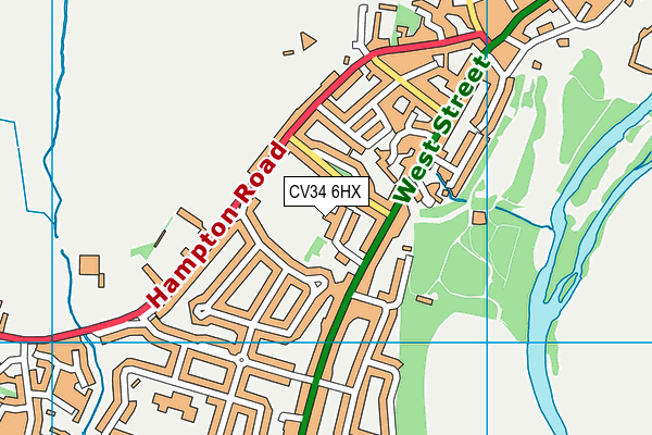 CV34 6HX map - OS VectorMap District (Ordnance Survey) CV34 6HX map - OS VectorMap District (Ordnance Survey)
