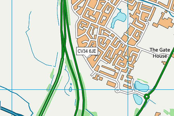 CV34 6JE map - OS VectorMap District (Ordnance Survey)
