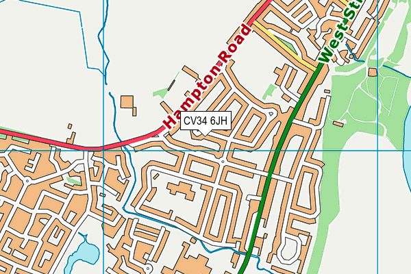 CV34 6JH map - OS VectorMap District (Ordnance Survey) CV34 6JH map - OS VectorMap District (Ordnance Survey)