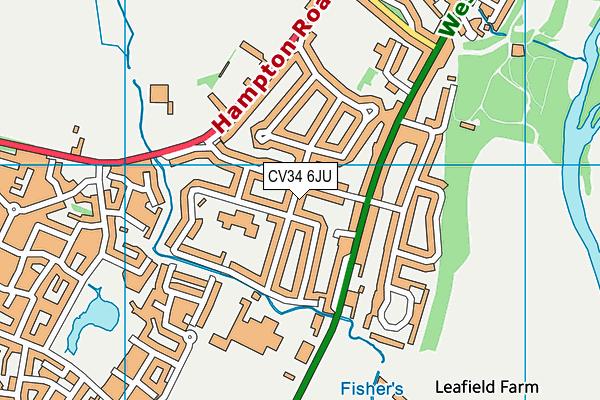 CV34 6JU map - OS VectorMap District (Ordnance Survey) CV34 6JU map - OS VectorMap District (Ordnance Survey)