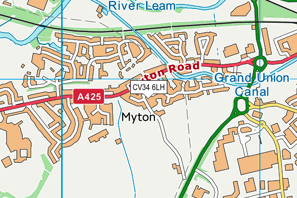CV34 6LH map - OS VectorMap District (Ordnance Survey)