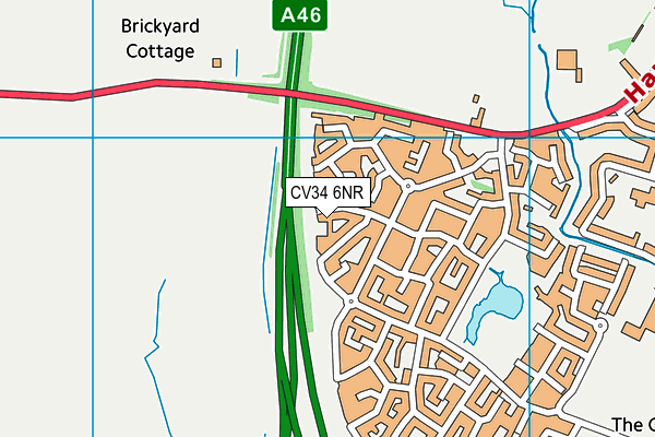 CV34 6NR map - OS VectorMap District (Ordnance Survey)