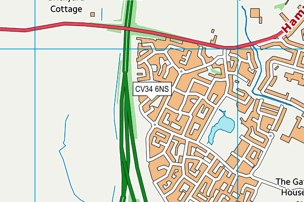 CV34 6NS map - OS VectorMap District (Ordnance Survey)