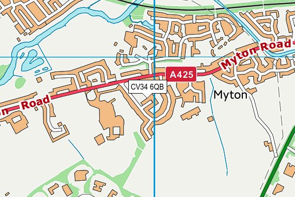 CV34 6QB map - OS VectorMap District (Ordnance Survey)