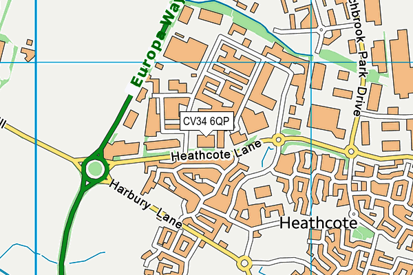 CV34 6QP map - OS VectorMap District (Ordnance Survey) CV34 6QP map - OS VectorMap District (Ordnance Survey)