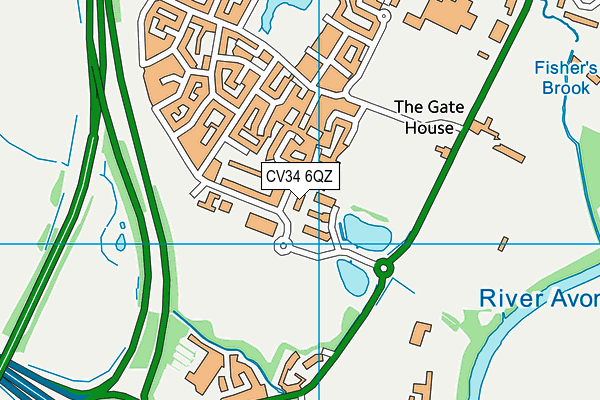 CV34 6QZ map - OS VectorMap District (Ordnance Survey) CV34 6QZ map - OS VectorMap District (Ordnance Survey)