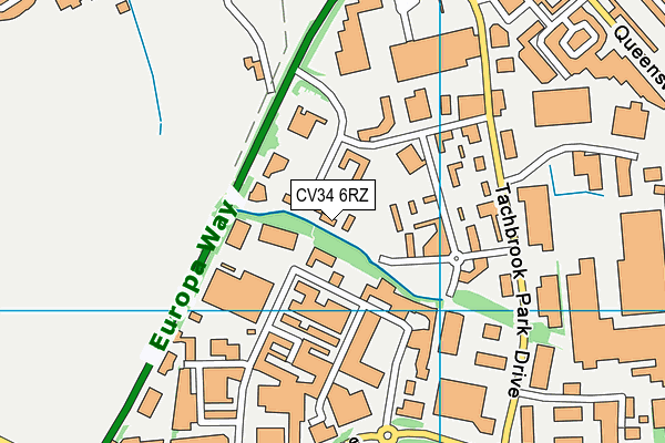 CV34 6RZ map - OS VectorMap District (Ordnance Survey) CV34 6RZ map - OS VectorMap District (Ordnance Survey)