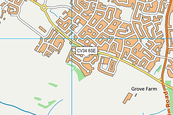 CV34 6SE map - OS VectorMap District (Ordnance Survey) CV34 6SE map - OS VectorMap District (Ordnance Survey)