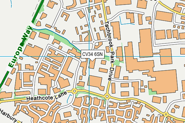 CV34 6SN map - OS VectorMap District (Ordnance Survey) CV34 6SN map - OS VectorMap District (Ordnance Survey)