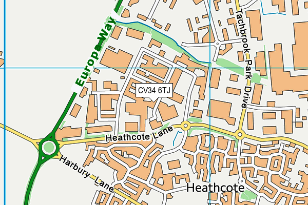 CV34 6TJ map - OS VectorMap District (Ordnance Survey) CV34 6TJ map - OS VectorMap District (Ordnance Survey)