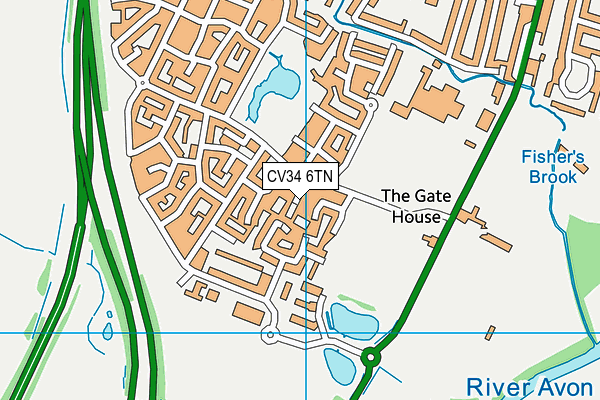 CV34 6TN map - OS VectorMap District (Ordnance Survey) CV34 6TN map - OS VectorMap District (Ordnance Survey)