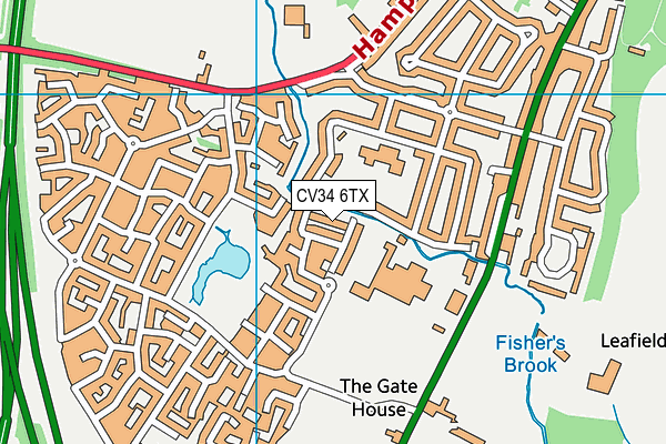 CV34 6TX map - OS VectorMap District (Ordnance Survey) CV34 6TX map - OS VectorMap District (Ordnance Survey)